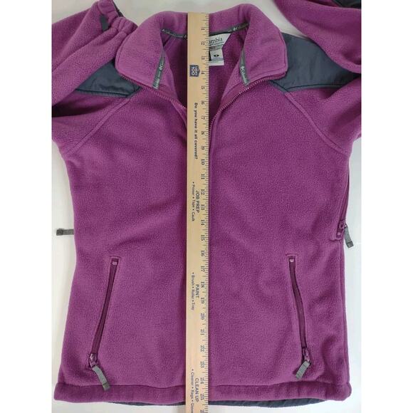 Columbia Vertex Core Interchange Fleece Womens Zip Jacket Purple Gray Sz S - Picture 9 of 10